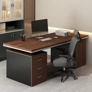 Modern Simple Office Desk Chair Set for Boss Employee or Staff for Home or Desktop Computer Use
