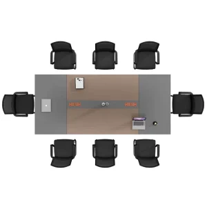 Modern Simple Style Wood Panel Conference Table with 8 Seating Capacity Durable Office Furniture for Commercial Use