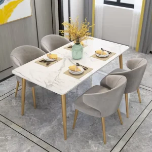 Modern Simple Tables and Chairs in the Hotel Dining Room