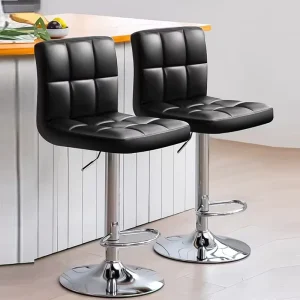 Modern Simple bar Chair Swivel Stools PU Leather Bar Stool Backrest Internet Popular Home Desk Bar Chair