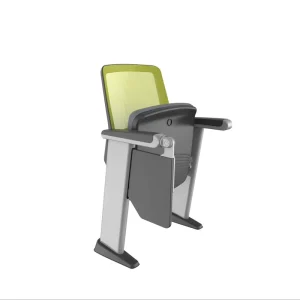 Modern Single Auditorium Theater Chair for Home or Hotel Movable Foldable Lecture Hall Furniture Fabric Cinema Sofa Chairs