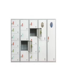 Modern Single Door Metal Cabinet Locker for Bedroom Storage and Clothes