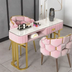 Modern Single Double Nail Tables for Salons Simple White Paint Manicure Furniture for Mall Workshop Use Successor Model