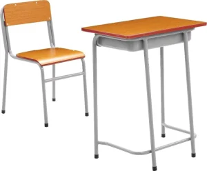 Modern Single Student Desks and Chairs for Primary School Wood Furniture for Classroom Use
