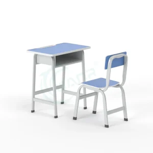 Modern Single Student School Desk and Chair Set Classroom Furniture from Education Supplier for Primary Schools