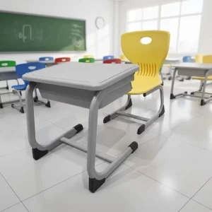 Modern Single Study Table and Chair Set for Classroom Primary School Kids