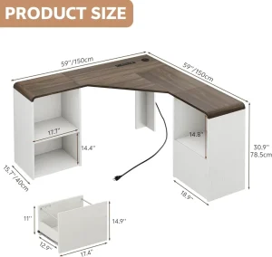 Modern Small Computer Desk for Home Office for Bedroom with X Shaped Reinchforcement Rustic Brown