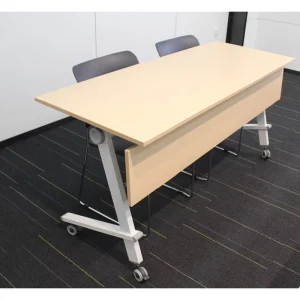 Modern Small Customizable Wooden Training Table Desk Foldable Workstation for Meetings and Studying