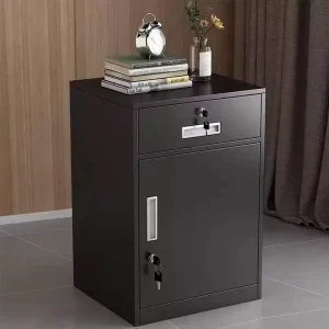 Modern Small Steel Desk Filing Cabinet Lockable Drawers One Door Fireproof Antirust Office Furniture Home School