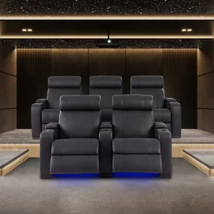 Modern Smart Home Theater Furniture 2 Seater Genuine Leather Recliner Sofa for Cinemas and Living Rooms