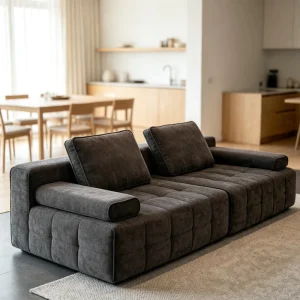 Modern Sofa Set Configurable Upholstered Furniture Vacuum Compression Sofa for Residential Commercial Interiors