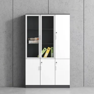Modern Solid Office Filing Cabinet Lockable Storage for Home Office Outdoor School Commercial Use Hospital Wooden Panel