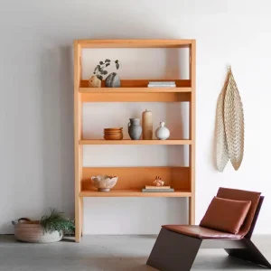 Modern Solid Wood Bookcase 3 layer Storage Rack Made of Environmentally Friendly Materials Suitable for Various Scenario