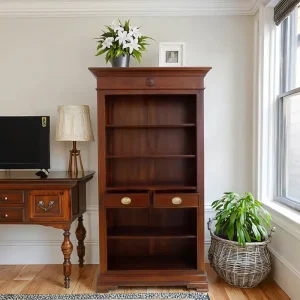 Modern Solid Wood Bookcase Classic Victorian Style Suitable for Large Spaces Such As Libraries
