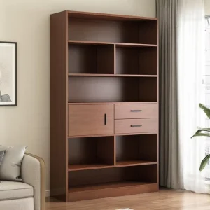 Modern Solid Wood Bookcase with Ample Storage Space Drawers Made of Eco friendly Wood and Affordable Price