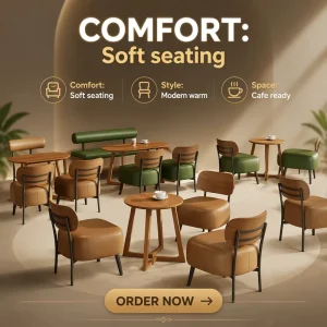 Modern Solid Wood Commercial Coffee Shop Small Bar Negotiation Table Chair Combination Casual Milk Tea Cake Shop Single Person