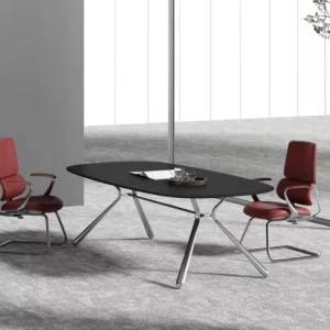 Modern Solid Wood Commercial Conference Table Eco Friendly Durable Rectangle Design Office Furniture for Home Office Living Room
