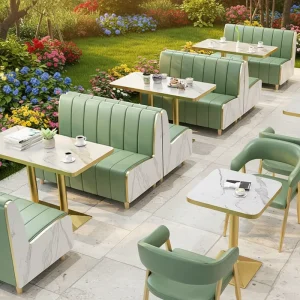 Modern Solid Wood Commercial Restaurant Table and Chair Set for Cafe and Fast Food Service