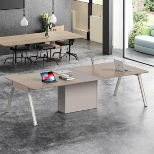 Modern Solid Wood Conference Table for Office Use Eco Friendly Durable Design 8 Seater Rectangular Meeting Desk