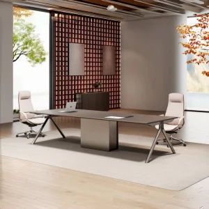 Modern Solid Wood Conference Table for Office and Hotel Use Durable Eco-Friendly Meeting Furniture