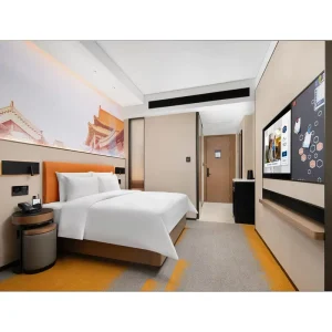 Modern Solid Wood Contemporary Apartment Hotel Bedroom Furniture Set Eco Friendly Commercial Project Supply Design Rooms 4 Year