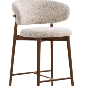Modern Solid Wood Contemporary Bar Stool Compact Dining Chair for Home Hotel Restaurant Hospital Use