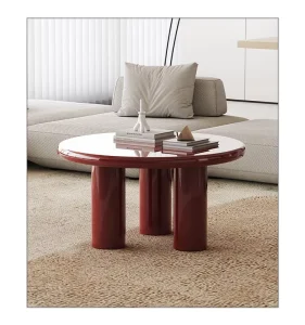 Modern Solid Wood Frame Coffee Table for Living Room Furniture Light Luxury Gloss Lacquered Finish High Quality