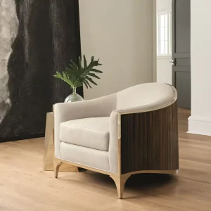 Modern Solid Wood Italian Sofa Set Curve Shape Living Room Adjustable Height Comfort Svelte Chair Brown Chair