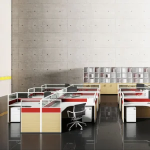 Modern Solid Wood Modular Executive Office Desk with Storage and Workstation