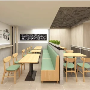 Modern Solid Wood Restaurant Bench Booth Seating Sofa for Dining and Hotel Use