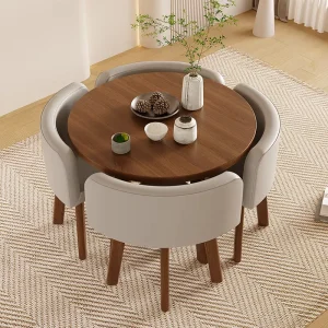 Modern Solid Wood Restaurant Dining Desk and Chair Set with Negotiation Leisure Guest Tables Commercial 4 Seater