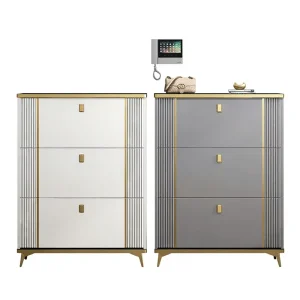 Modern Solid Wood Rubber Wood Shoe Storage Cabinet Waterproof Space-Saving Durable Design for Workshop Home Hotel Use (36-49