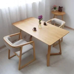 Modern Solid Wood V-leg Dining Table for Dining Room Restaurant Coffee Shop Living Room Home Use