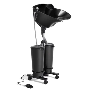 Modern Spa Salon Shampoo Chair Stationary Footrest ABS Plastic Basin Durable Metal Frame Multifunction Hair Beauty Salons