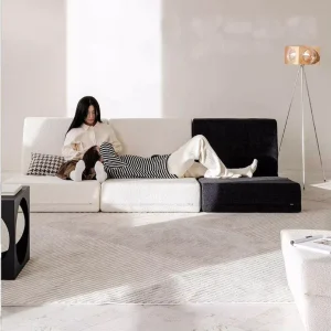 Modern Sponge Modular Living Room Corner Floor Sofa Compressed Sofa Single Recliner 3 in 1 Vacuum Compressed Sofa