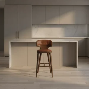 Modern Square High Bar Stool Solid Wood Soft Durable Home and Outdoor Use Living Room Stylish Comfortable