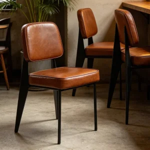 Modern Square Iron Table Chair Combination Eco Friendly Commercial Dining Furniture for Restaurants Cafes Outdoor Home Bar Use