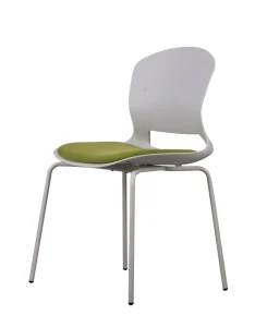 Modern Stackable PP Training Chair Cushion Plastic Tube Frame Swivel Adjustable Height Student Office Conference Visitor Waiting