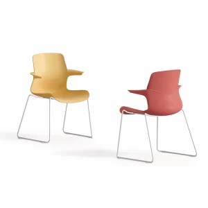 Modern Stackable Steel Frame Banquet Chairs Colorful Plastic Hotel Restaurant Coffee Chairs