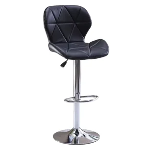 Modern Stainless Steel Adjustable Height Swivel Bar Stools No Armrest for Cafe Restaurant Commercial Outdoor Living Room Use