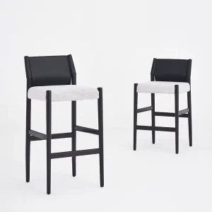 Modern Stainless Steel Base Bar Set for Hotel & Gym Use Commercial Furniture Saddle Seat Leather Back Cover Bar Chair Bar Stool
