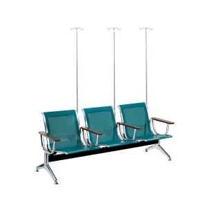 Modern Stainless Steel Base and Frame High Back Fixed PU Waiting Chair Hospital Transfusion Chair