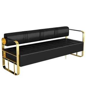 Modern Stainless Steel Durable Sofa Waiting Chair for Beauty Salons Barber Shops Nail Salons Lobbies Waiting Areas Malls Gyms