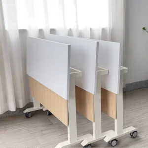Modern Stainless Steel Foldable Training Room Table, Revolving Design for Office or Training Use