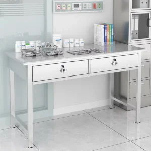 Modern Stainless Steel Hospital Cabinet with 4 Doors and Custom Drawers for Hospital and Laboratory Use