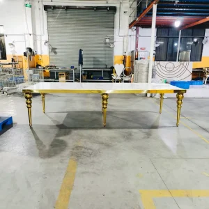 Modern Stainless Steel Hotel Square Dining Table Suitable for Hotel Living Rooms Party Events Wedding Banquets
