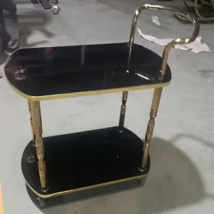 Modern Stainless Steel Hotel Tea Trolley for Dining Wine Cellar Commercial Use