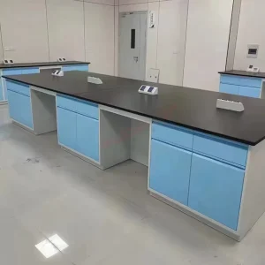 Modern Stainless Steel Laboratory Bench Workstation Epoxy Surface 3 Drawers for School Hospital Use Laboratory Furniture