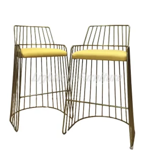 Modern Stainless Steel Metal Frame Bar Stool Commercial Fabric Furniture Adjustable for Kitchen Counter Hotel Living Room Use