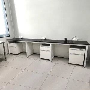 Modern Stainless Steel Metal Wall Bench for Laboratories Dental Schools Workshops Wood Iron PP Furniture Direct